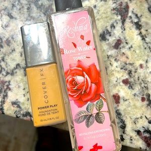 Cover Fx foundation with rose water toner 💕
